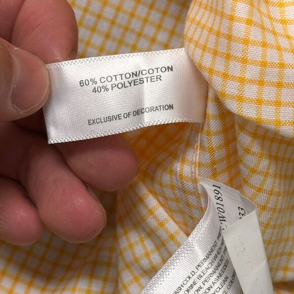 Missouri Tigers Mizzou Cutter & Buck Shirt Mens Medium Orange Gingham Check L/S - Picture 7 of 8